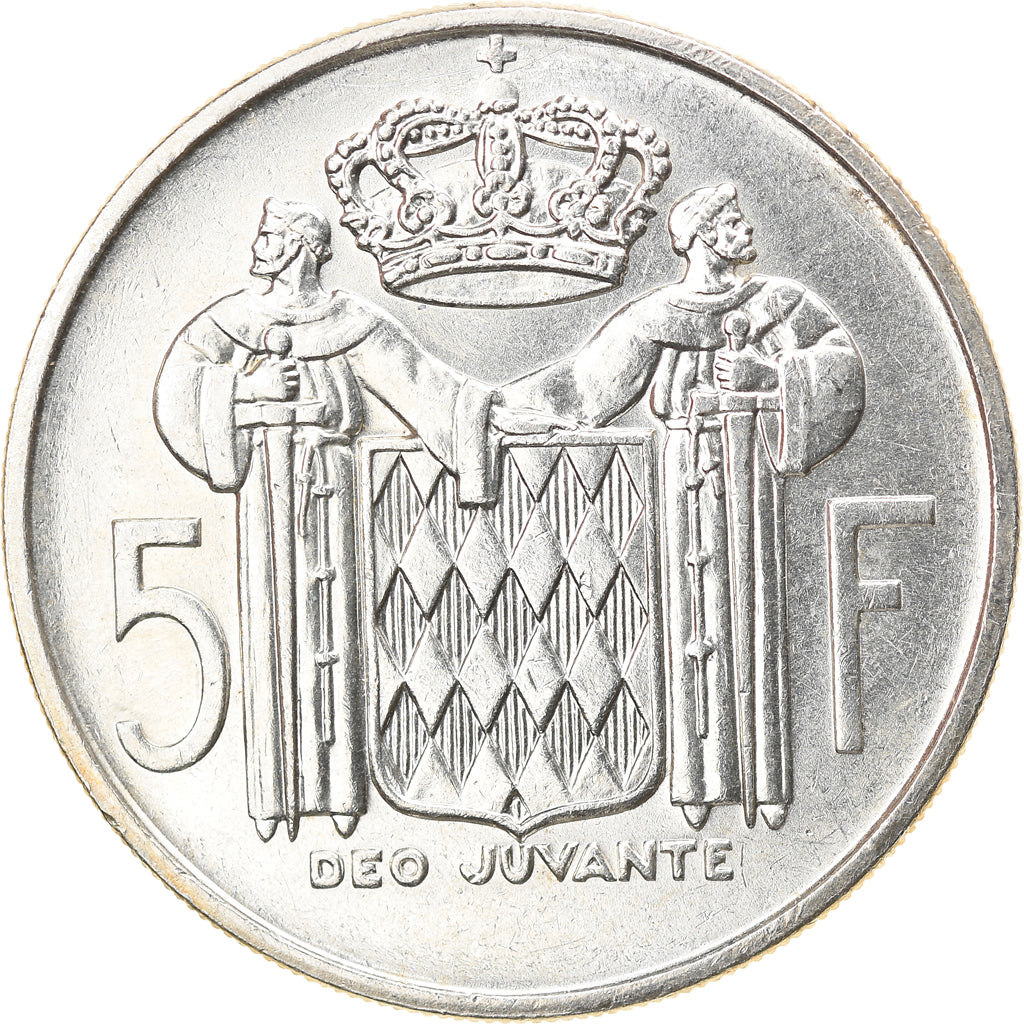 Münze, Monaco, Rainier III, 5 Francs, 1966, VZ, Silber, KM:141, Gadoury:MC 152