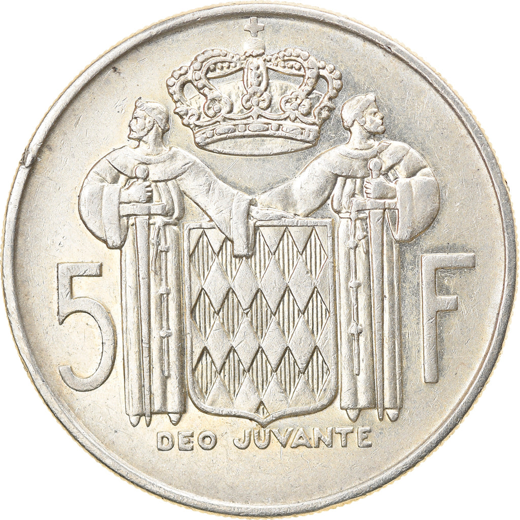 Coin, Monaco, Rainier III, 5 Francs, 1966, EF(40-45), Silver, KM:141, Gadoury:MC