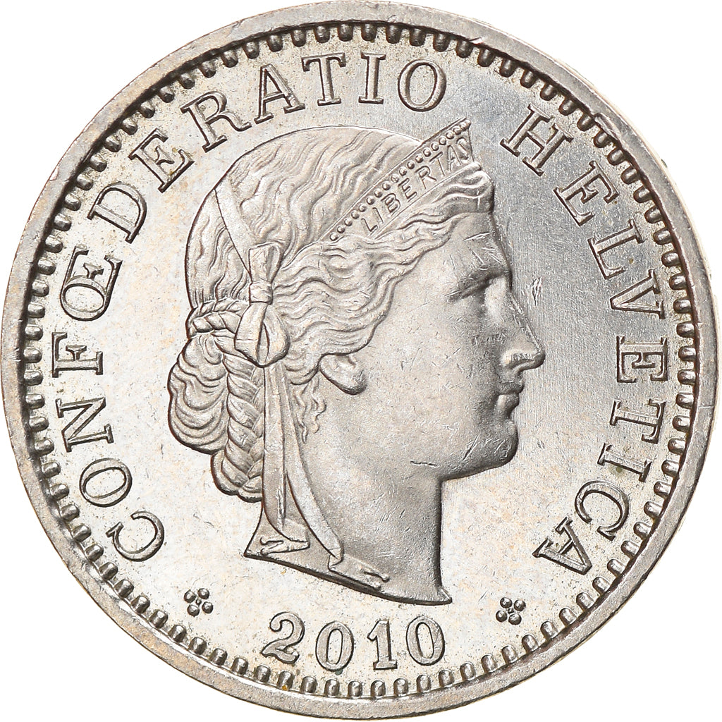 Coin, Switzerland, 20 Rappen, 2010, Bern, BE, EF(40-45), Copper-nickel, KM:29a