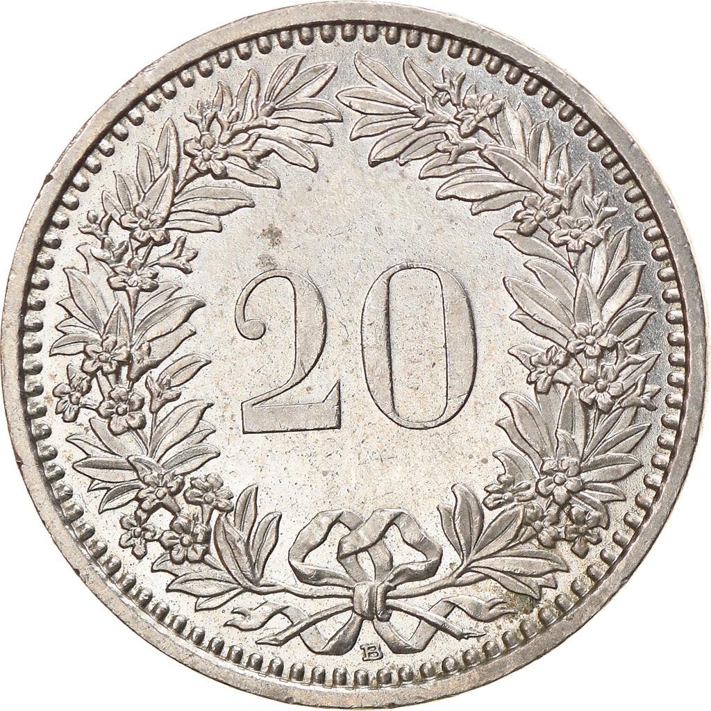 Coin, Switzerland, 20 Rappen, 2010, Bern, BE, EF(40-45), Copper-nickel, KM:29a