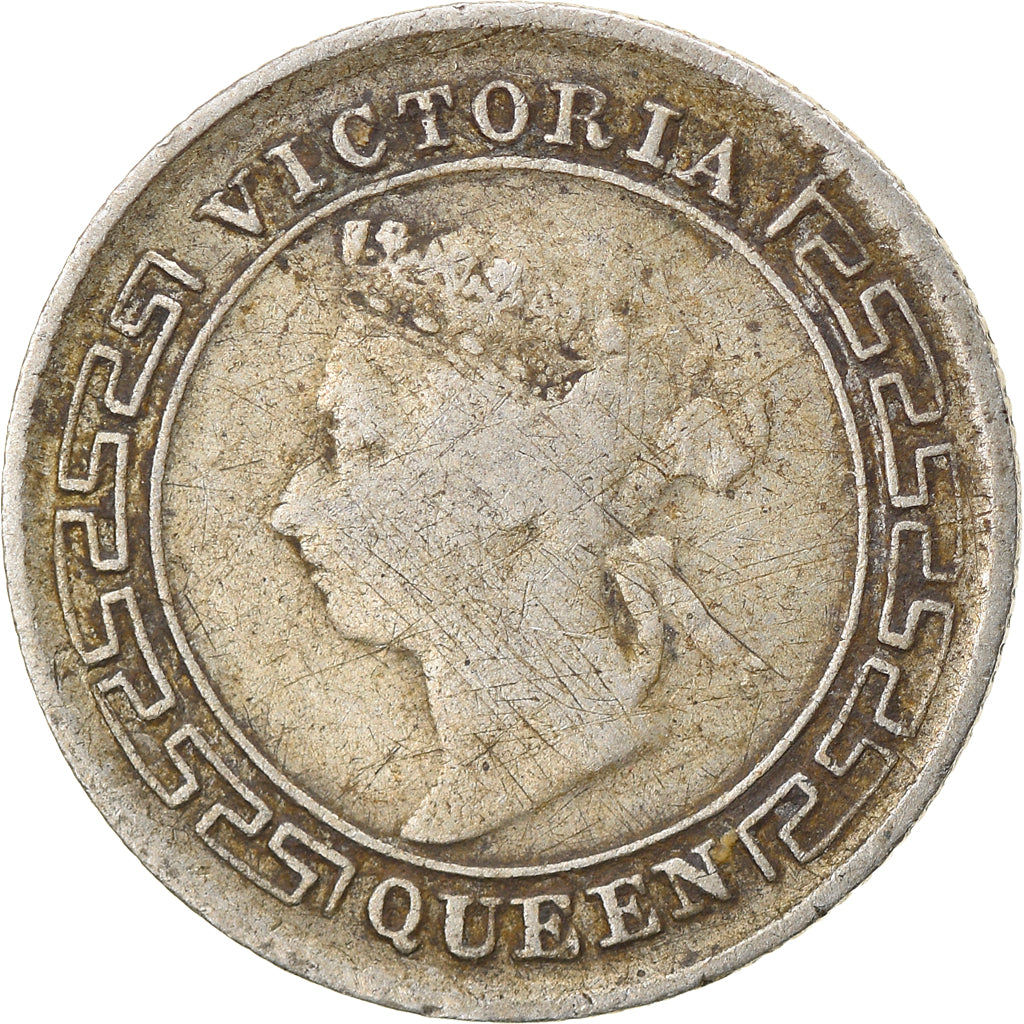 Coin, Ceylon, Victoria, 10 Cents, 1894, VF(30-35), Silver, KM:94