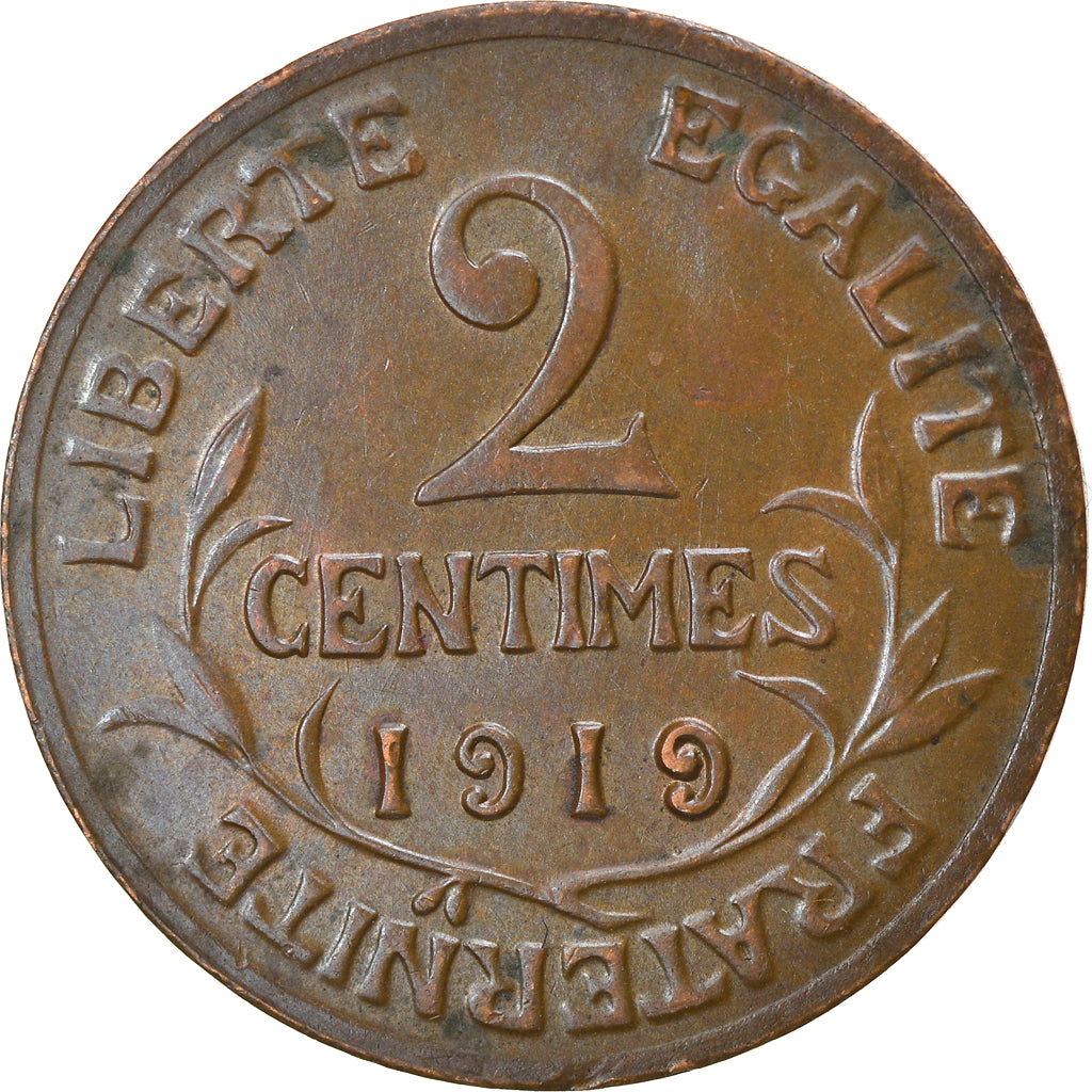 Coin, France, Dupuis, 2 Centimes, 1919, Paris, EF(40-45), Bronze, KM:841