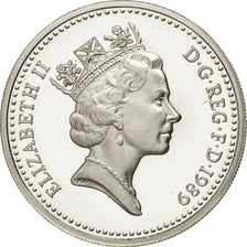 GREAT BRITAIN, Pound, 1989, KM #959a, MS(64), Silver, 22.5, 9.50