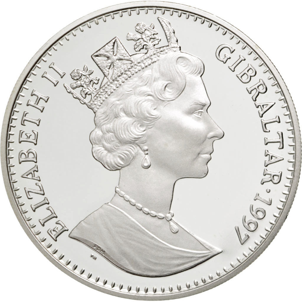 GIBRALTAR, Royal, 1997, KM #561a, MS(64), Silver, 31.20