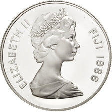 Figi, Elizabeth II, 10 Dollars, 1986, SPL+, Argento, KM:55