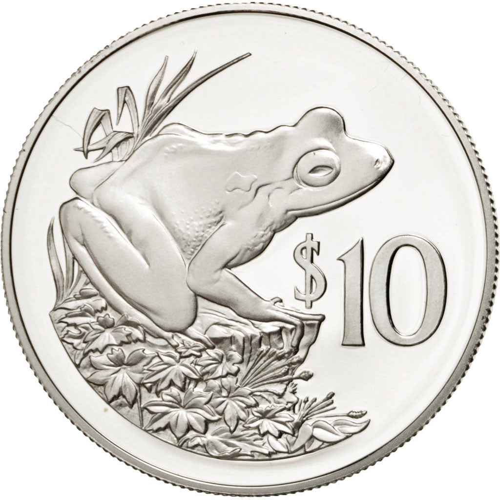 FIJI, 10 Dollars, 1986, KM #55, MS(64), Silver, 28.20