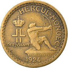 Coin, Monaco, Louis II, 50 Centimes, 1924, Poissy, VF(30-35), Aluminum-Bronze