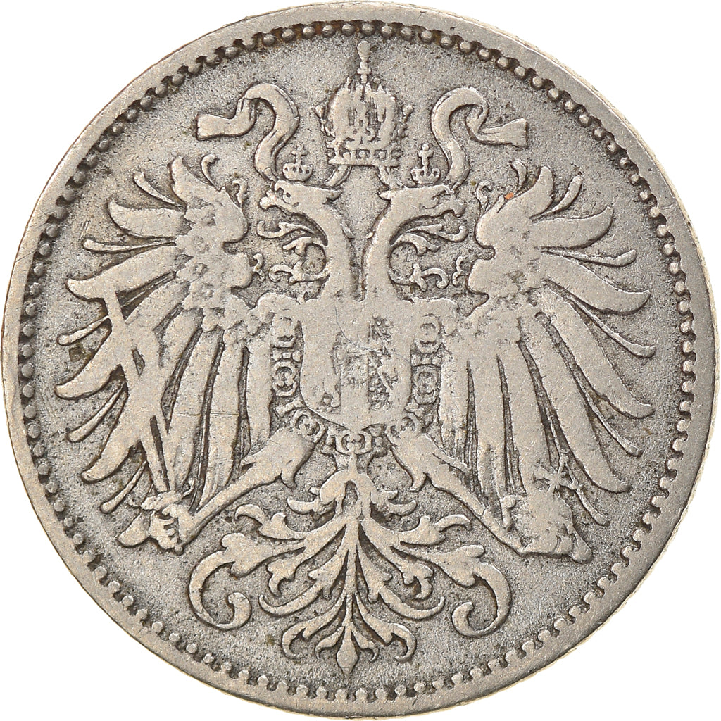 Coin, Austria, Franz Joseph I, 10 Heller, 1893, VF(30-35), Nickel, KM:2802