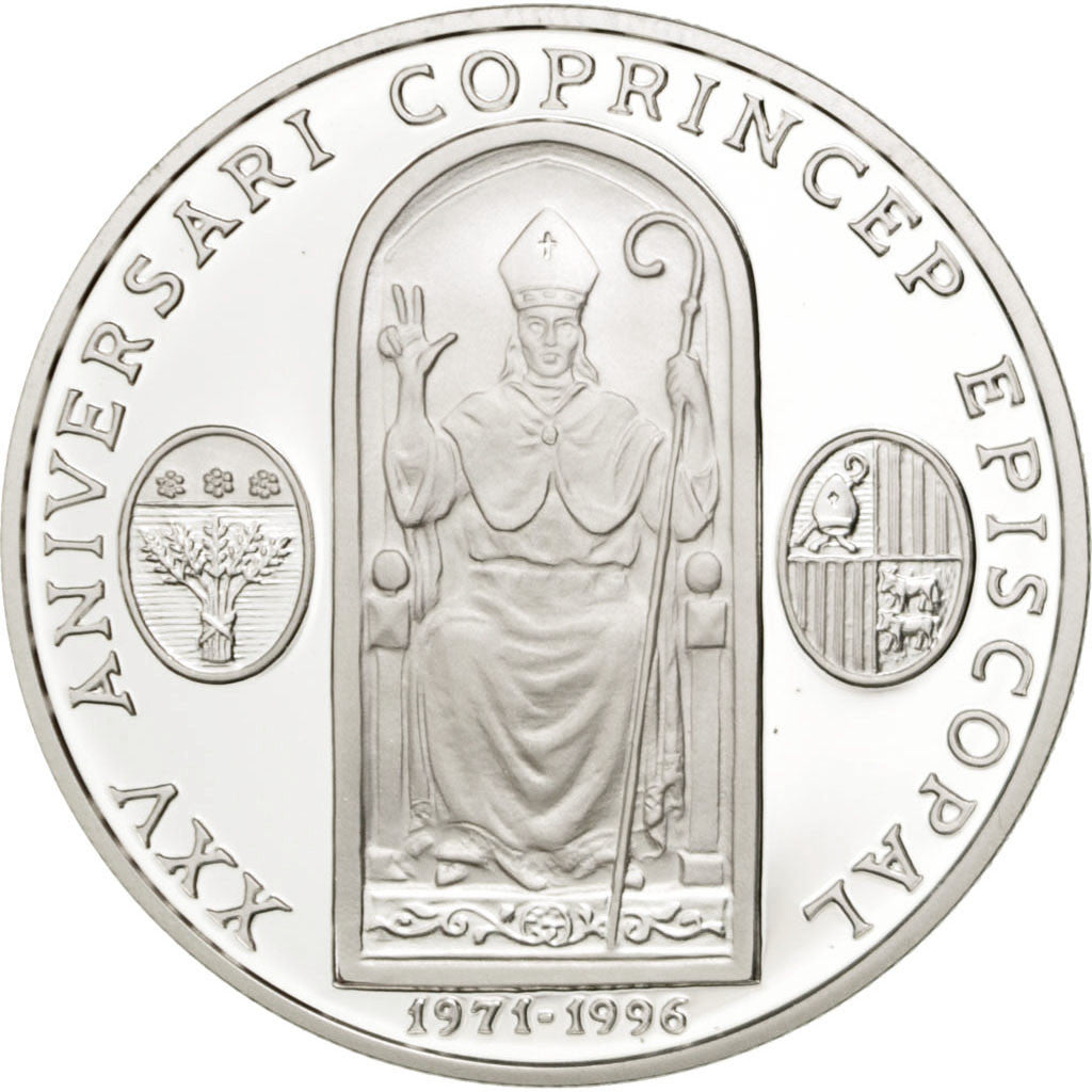 ANDORRA, 10 Diners, 1996, KM #125, MS(64), Silver, 31.59