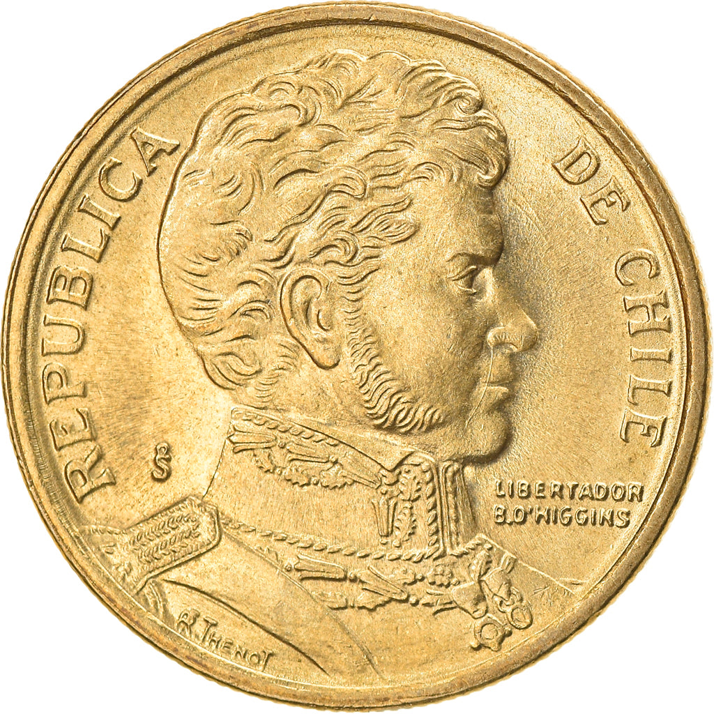 Munten, Chili, 10 Pesos, 1999, Santiago, PR, Aluminum-Bronze, KM:228.2