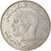 Coin, Tunisia, 1/2 Dinar, 1968, Paris, EF(40-45), Nickel, KM:291