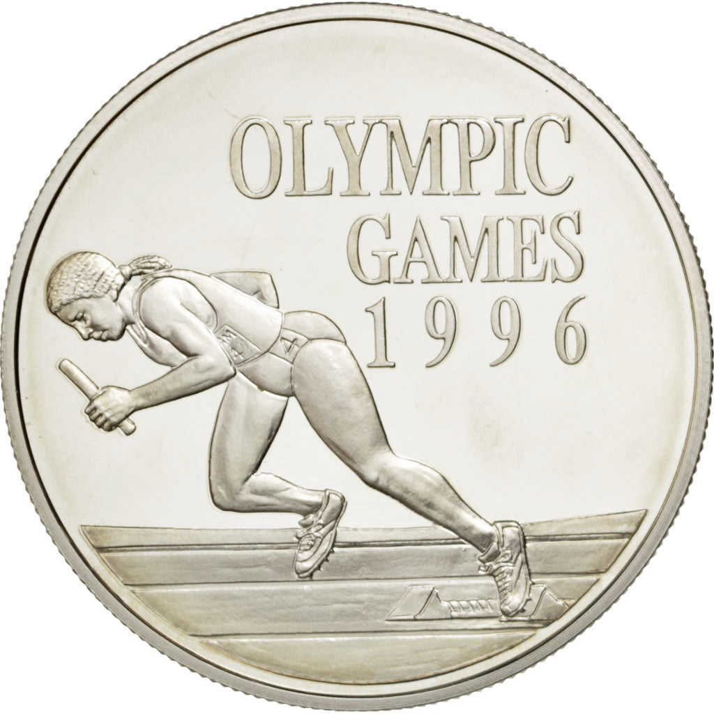 JAMAICA, 10 Dollars, 1996, KM #176, MS(64), Silver, 28.50