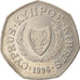 Coin, Cyprus, 50 Cents, 1996, EF(40-45), Copper-nickel, KM:66