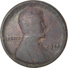 Coin, United States, Lincoln Cent, Cent, 1917, U.S. Mint, Philadelphia