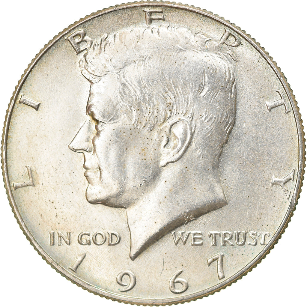 Coin, United States, Kennedy Half Dollar, Half Dollar, 1967, U.S. Mint