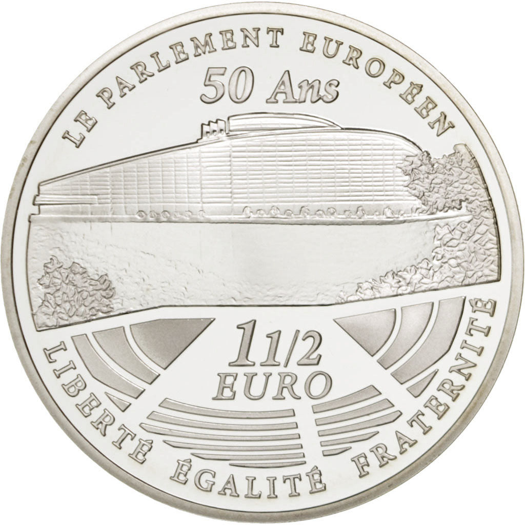 Coin, France, 1-1/2 Euro, 2008, MS(64), Silver, KM:1532