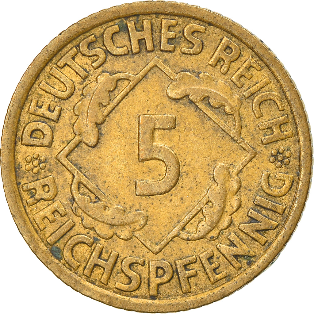 Coin, GERMANY, WEIMAR REPUBLIC, 5 Reichspfennig, 1936, Berlin, VF(30-35)