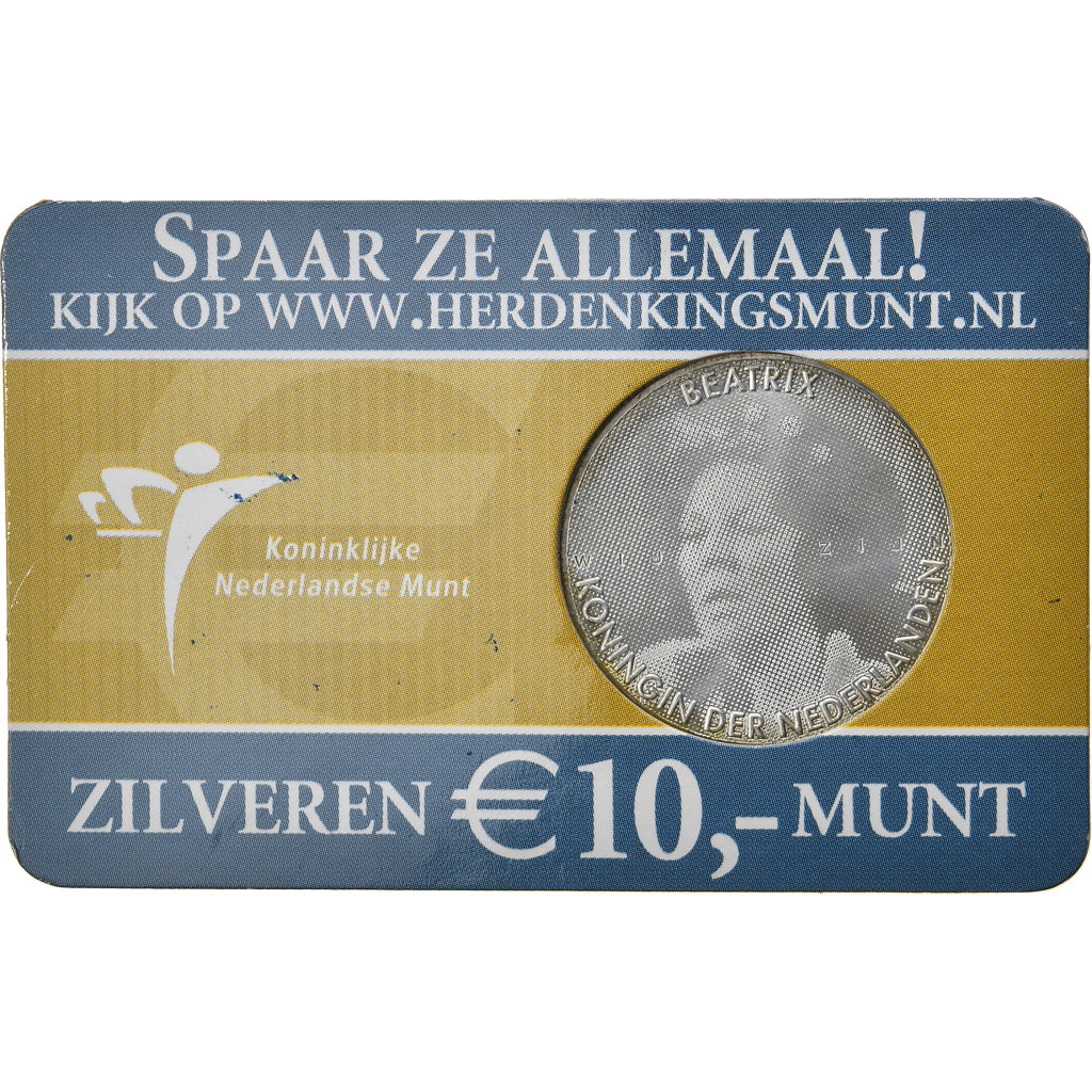 Holandia, 10 Euro, Silver Jubilee of Reign, 2005, BE, MS(65-70), Srebro, KM:261