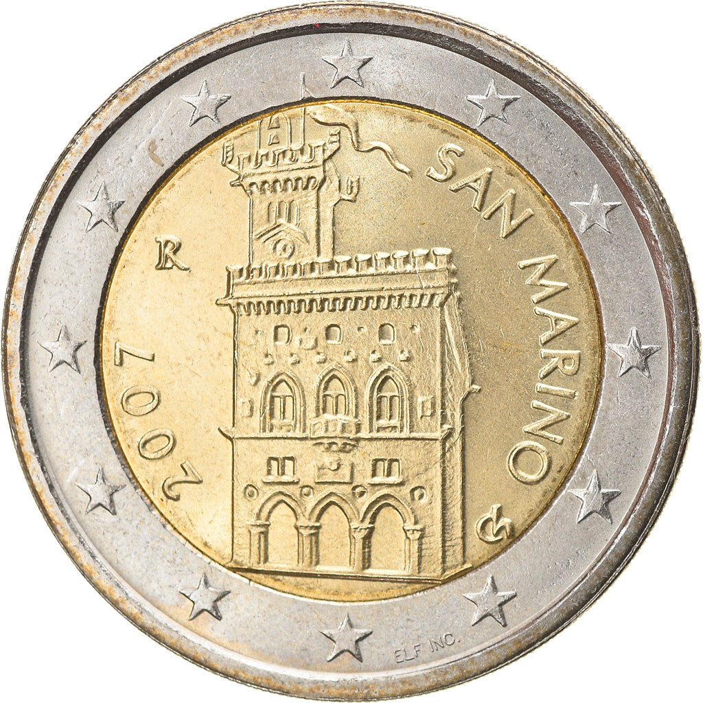 San Marino, 2 Euro, 2007, Rome, EF(40-45), Bi-Metallic, KM:447