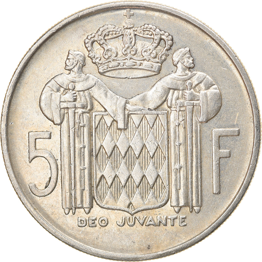 Coin, Monaco, Rainier III, 5 Francs, 1960, AU(50-53), Silver, KM:141, Gadoury:MC