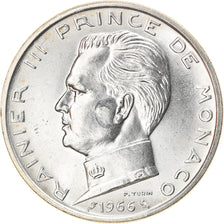 Coin, Monaco, Rainier III, 5 Francs, 1966, AU(55-58), Silver, KM:141