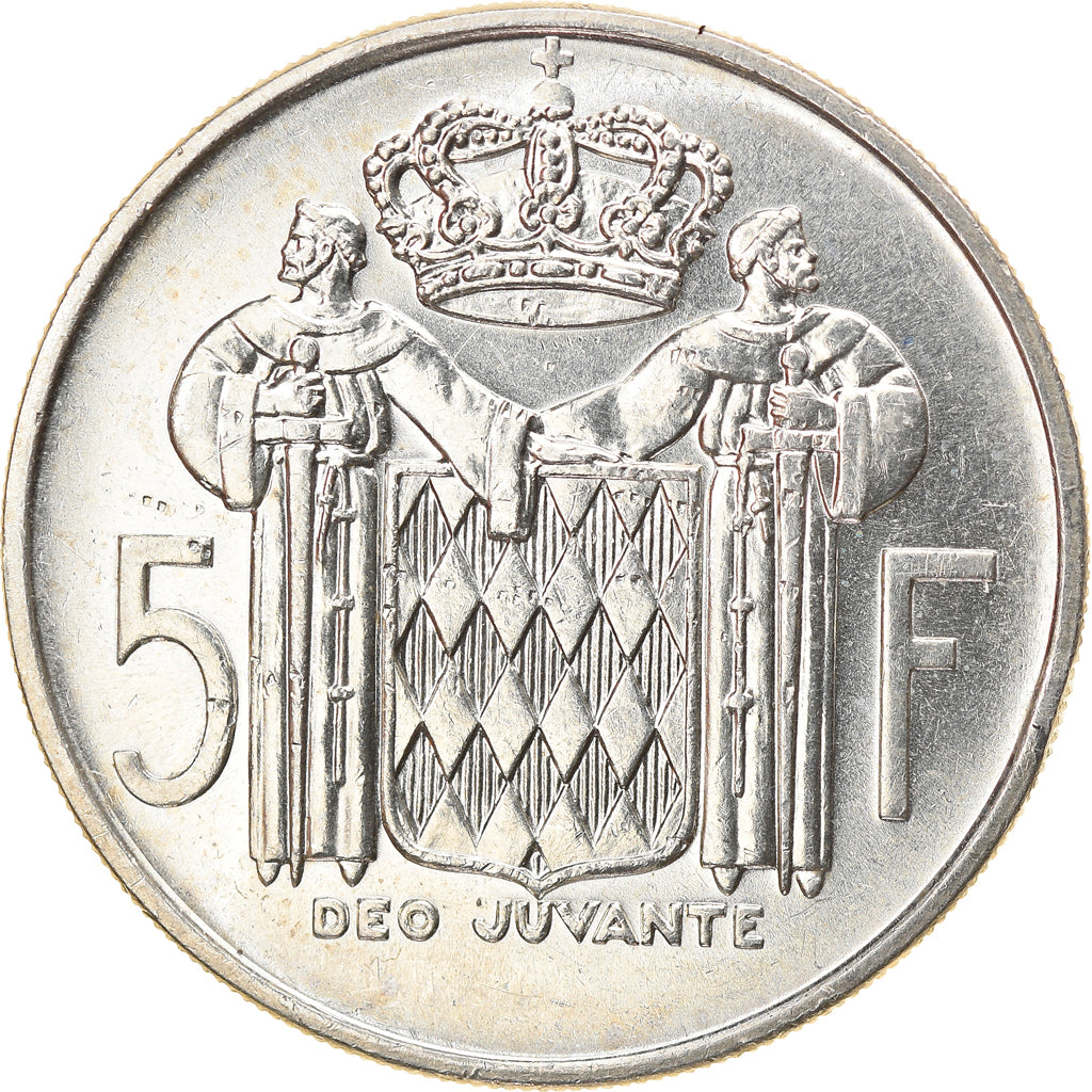 Coin, Monaco, Rainier III, 5 Francs, 1966, AU(50-53), Silver, KM:141