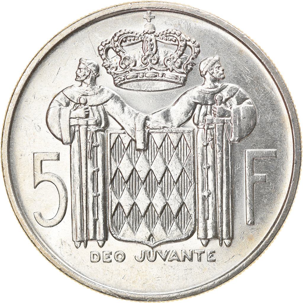 Münze, Monaco, Rainier III, 5 Francs, 1966, SS+, Silber, KM:141
