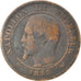 Moeda, França, Napoleon III, 2 Centimes, 1855, Lille, VF(30-35), Bronze