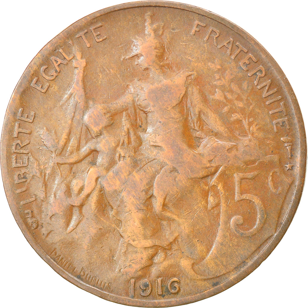 Coin, France, Dupuis, 5 Centimes, 1916, Paris, EF(40-45), Bronze, KM:842