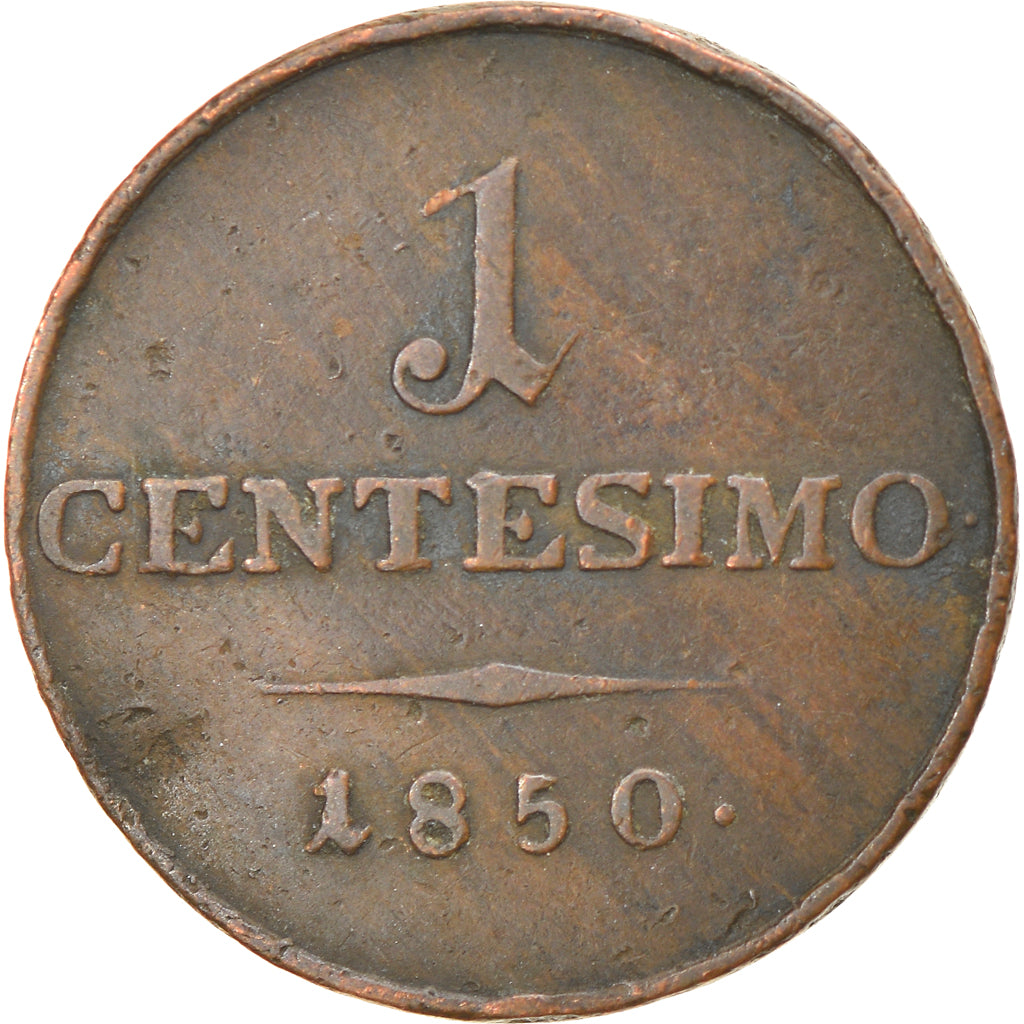 Coin, Italy, Centesimo, 1850, Milan, EF(40-45), Cuivre, KM:29