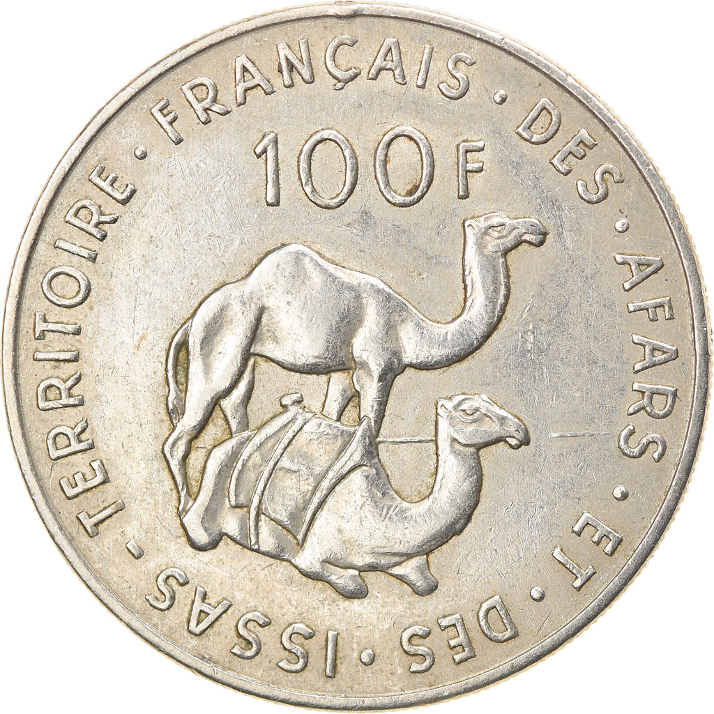 Coin, FRENCH AFARS & ISSAS, 100 Francs, 1975, Paris, EF(40-45), Copper-nickel