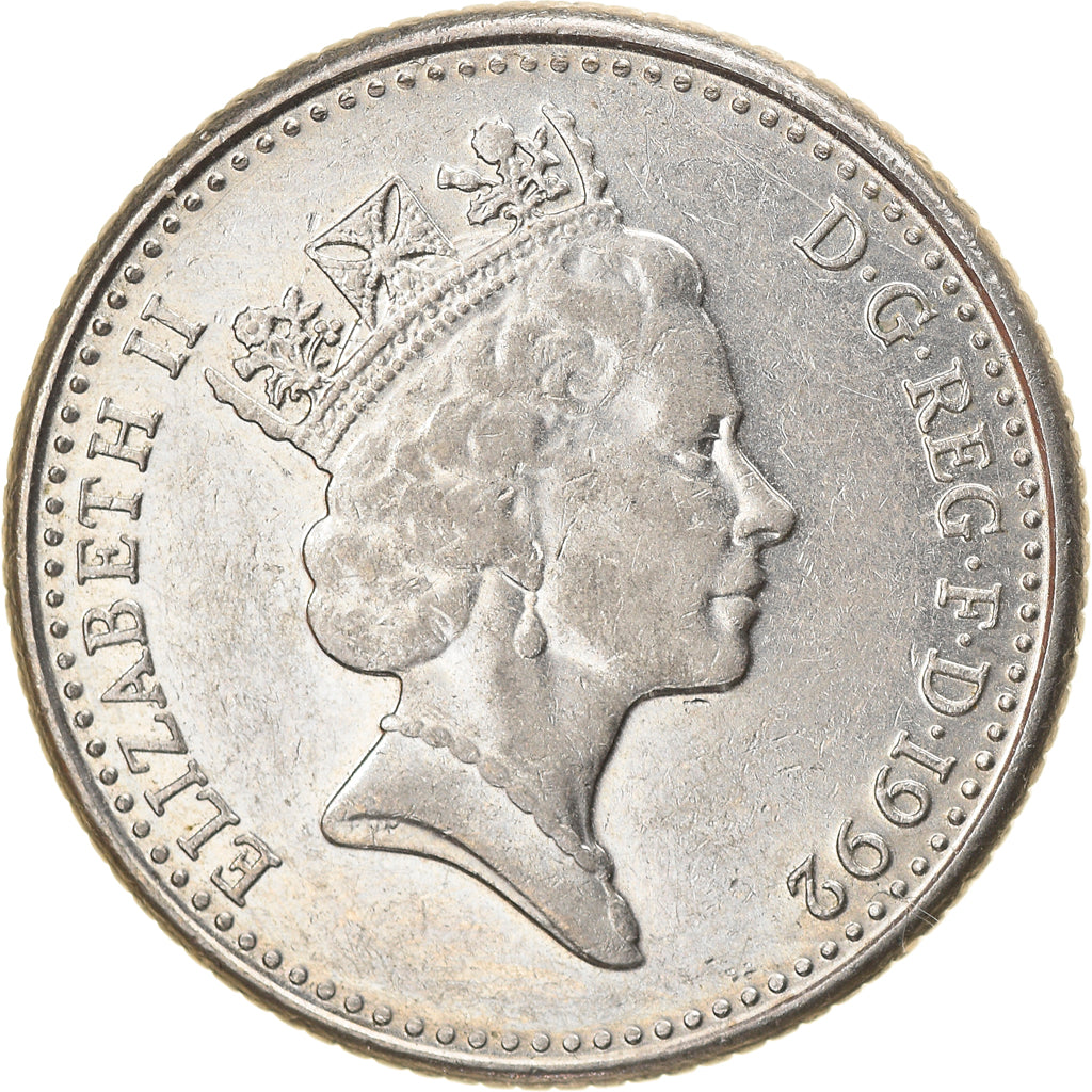 Coin, Great Britain, Elizabeth II, 10 Pence, 1992, VF(30-35), Copper-nickel