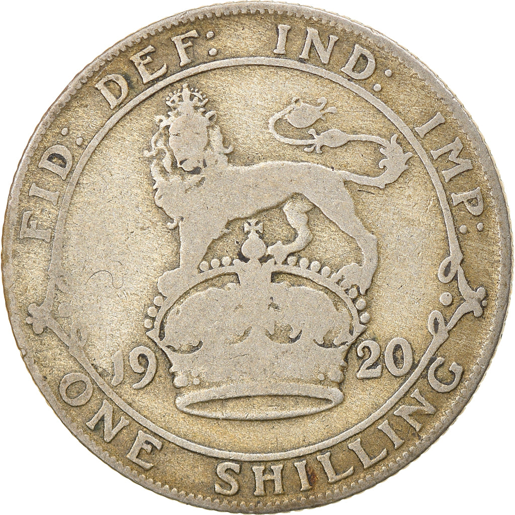 Coin, Great Britain, George V, Shilling, 1920, VF(20-25), Silver, KM:816a