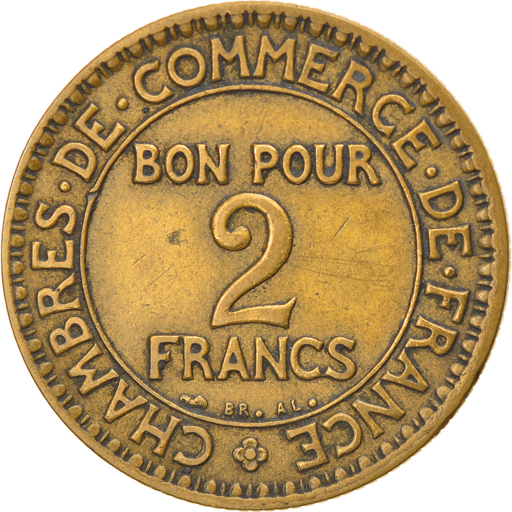 Coin, France, Chambre de commerce, 2 Francs, 1924, Paris, EF(40-45)