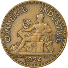 Coin, France, Chambre de commerce, 2 Francs, 1924, Paris, VF(30-35)