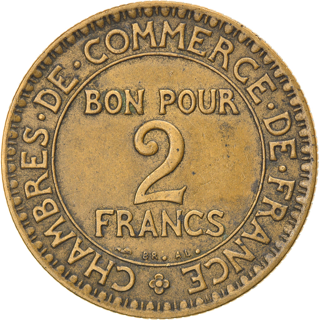 Coin, France, Chambre de commerce, 2 Francs, 1924, Paris, VF(30-35)