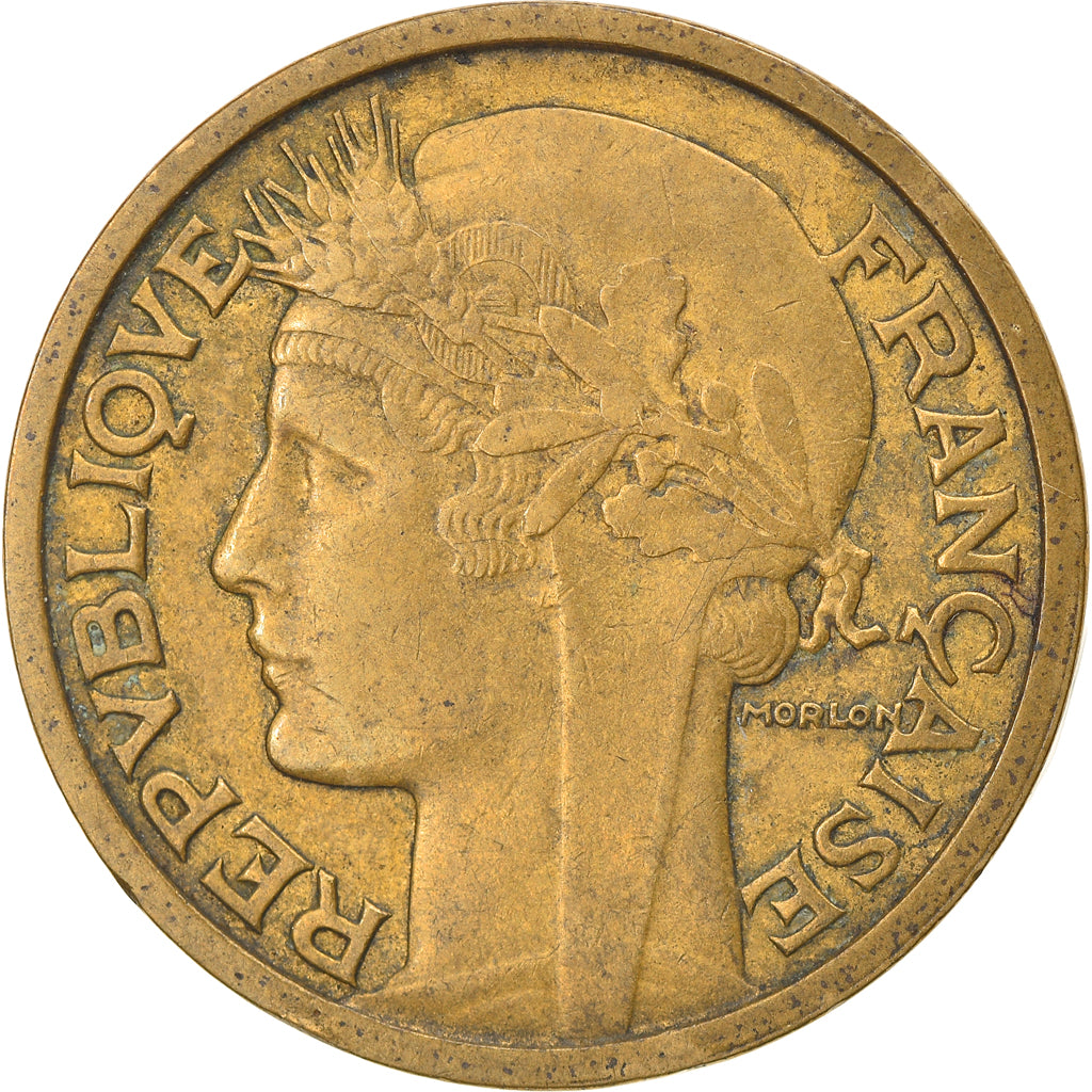 Moneta, Francja, Morlon, 2 Francs, 1936, VF(30-35), Aluminium-Brąz, KM:886