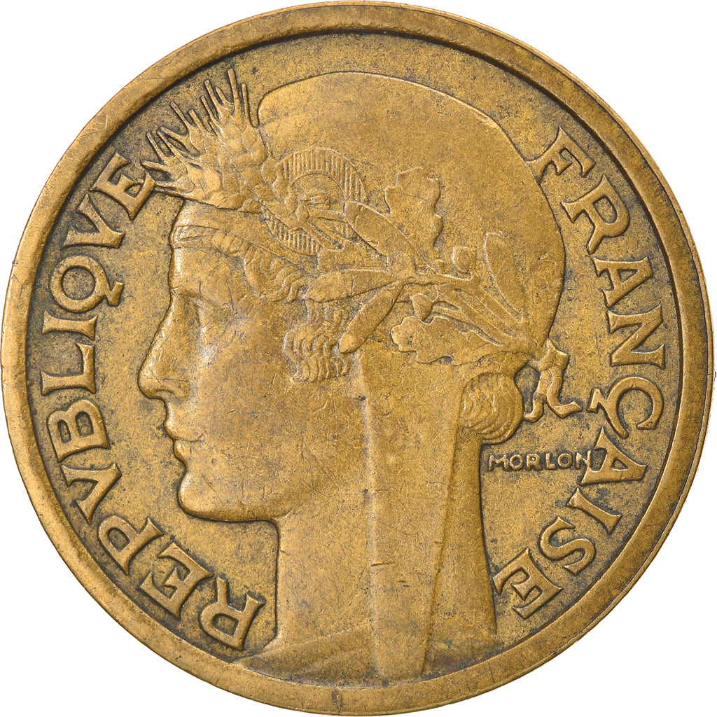 Munten, Frankrijk, Morlon, 2 Francs, 1940, Paris, ZF, Aluminum-Bronze, KM:886