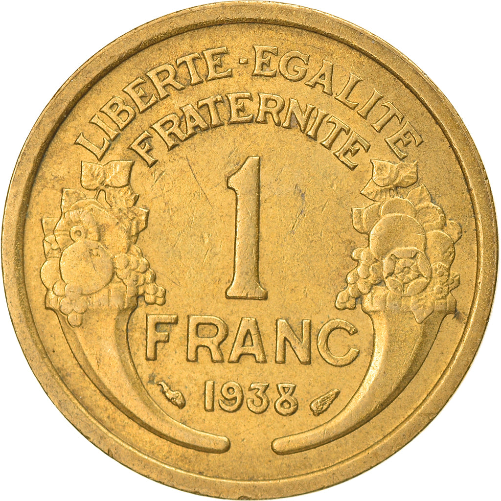 Münze, Frankreich, Morlon, Franc, 1938, S+, Aluminum-Bronze, KM:885
