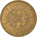 Moneta, Tunisia, Anonymous, 2 Francs, 1945, Paris, EF(40-45), Aluminium-Brąz