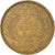 Moneta, Tunisia, Anonymous, 2 Francs, 1945, Paris, EF(40-45), Aluminium-Brąz