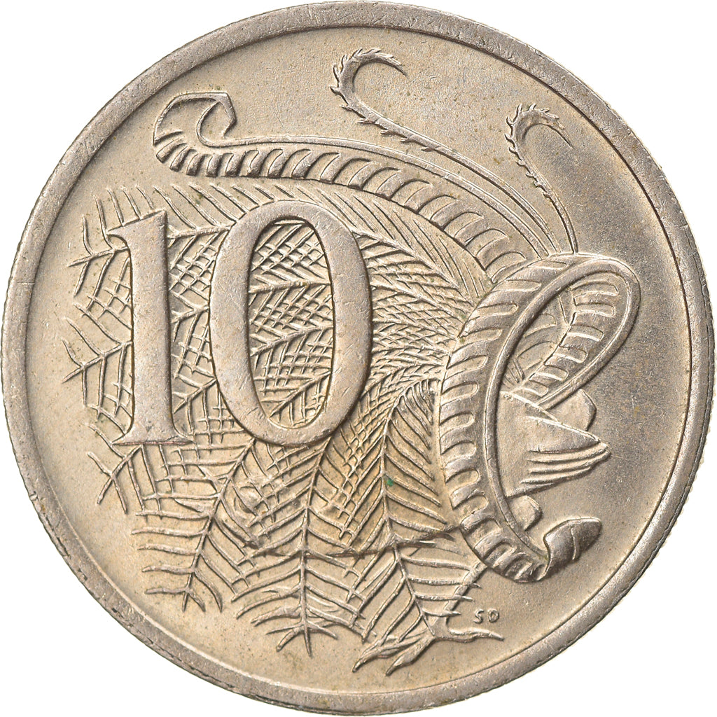 Coin, Australia, Elizabeth II, 10 Cents, 1971, EF(40-45), Copper-nickel, KM:65