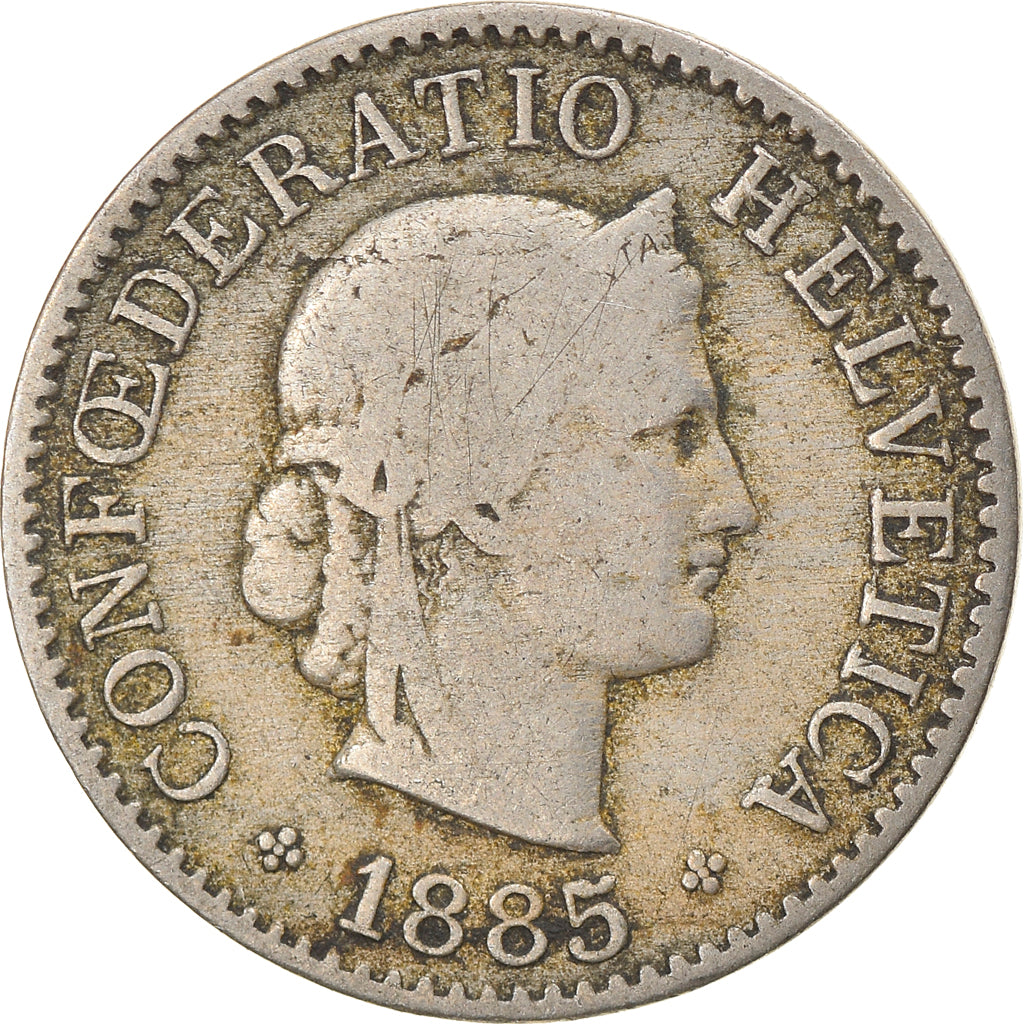 Monnaie, Suisse, 5 Rappen, 1885, Bern, TB+, Copper-nickel, KM:26