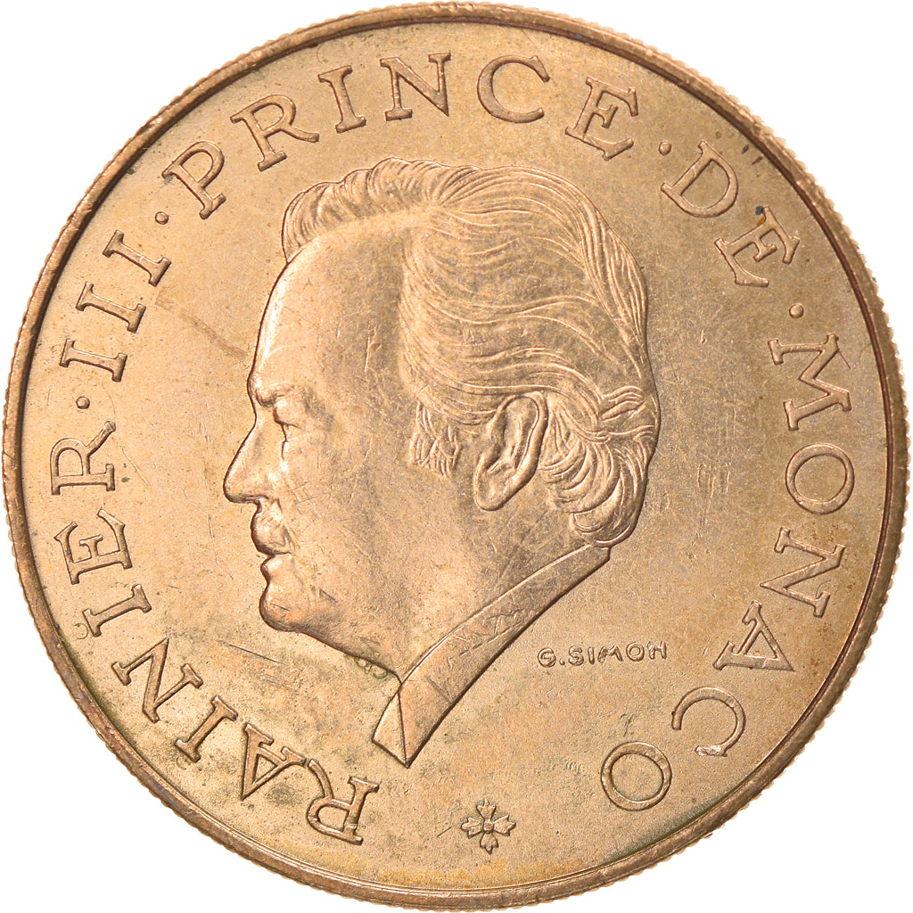 Coin, Monaco, Rainier III, 10 Francs, 1976, VF(30-35), Copper-Nickel-Aluminum