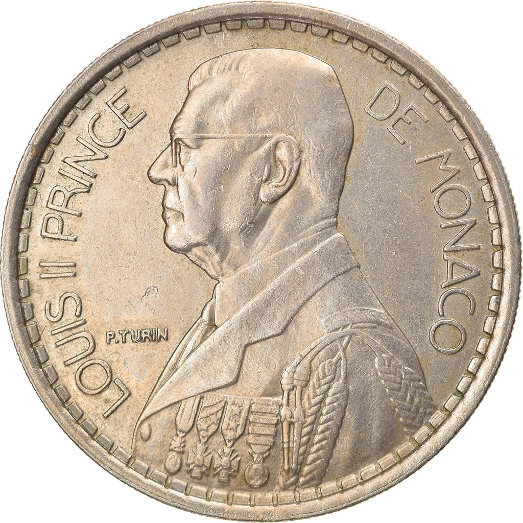 Monnaie, Monaco, Louis II, 20 Francs, Vingt, 1947, Paris, TB+, Copper-nickel
