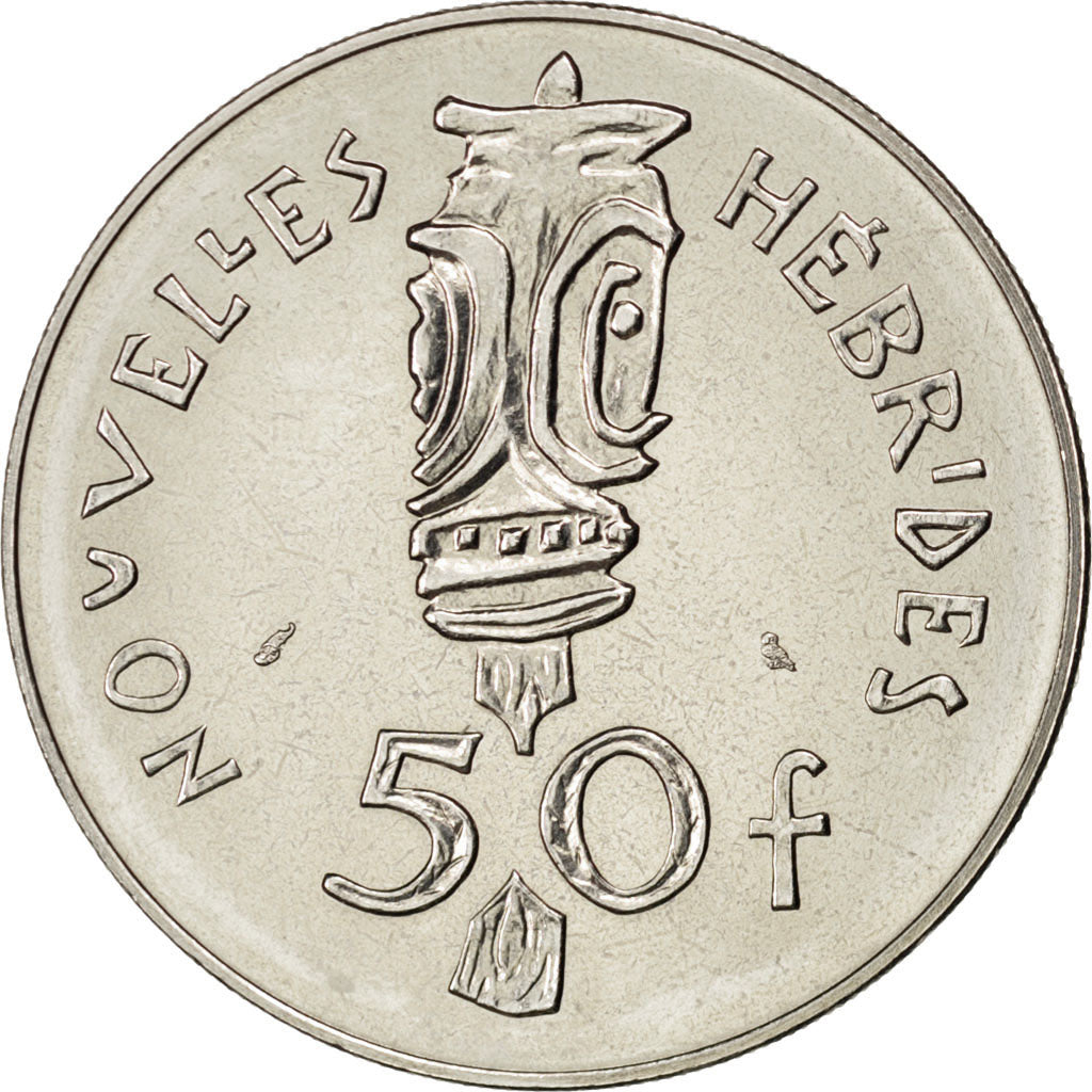 Münze, New Hebrides, 50 Francs, 1972, Paris, VZ+, Nickel, KM:E7, Lecompte:51