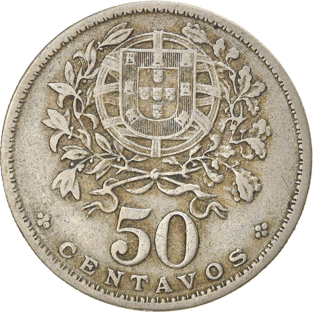 Coin, Portugal, 50 Centavos, 1927, VF(30-35), Copper-nickel, KM:577