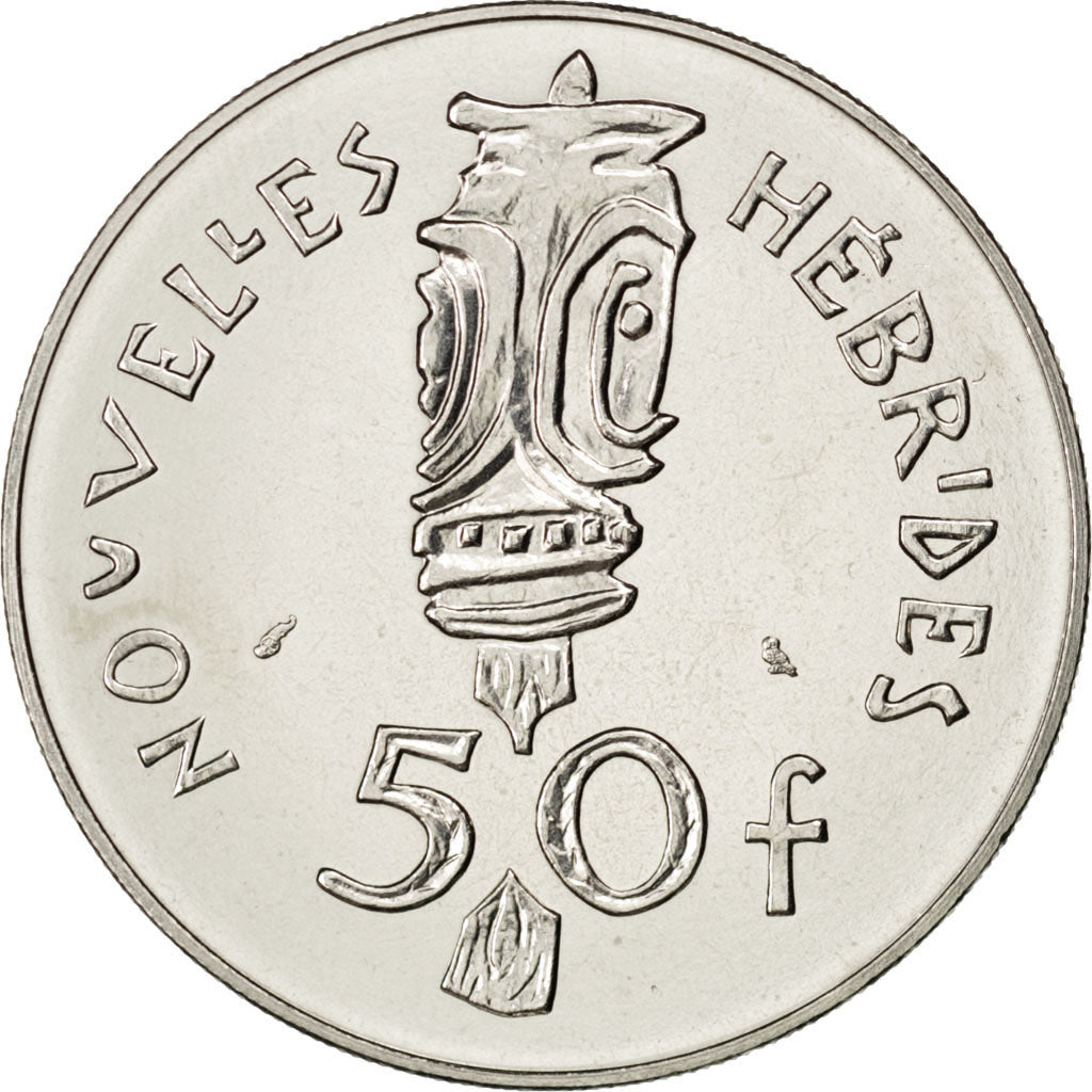Münze, New Hebrides, 50 Francs, 1972, Paris, VZ+, Nickel, KM:E7, Lecompte:51