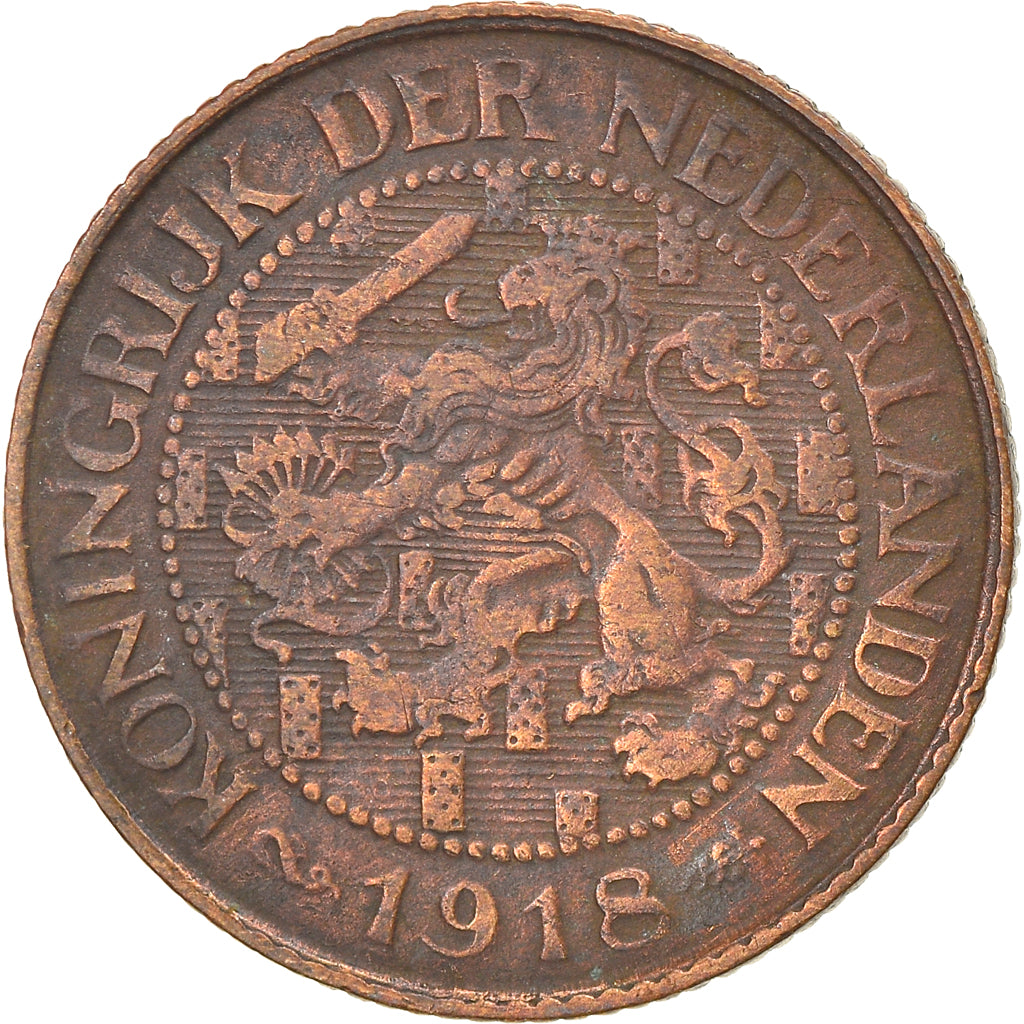 Münze, Niederlande, Wilhelmina I, Cent, 1918, SS, Bronze, KM:152