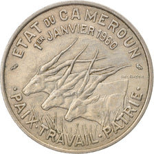 Moneta, Kamerun, 50 Francs, 1960, Paris, EF(40-45), Miedź-Nikiel, KM:13